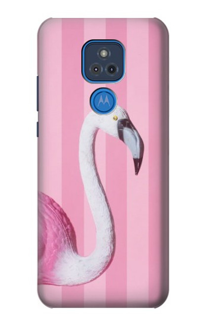 S3805 Flamant Rose Pastel Etui Coque Housse pour Motorola Moto G Play (2021)
