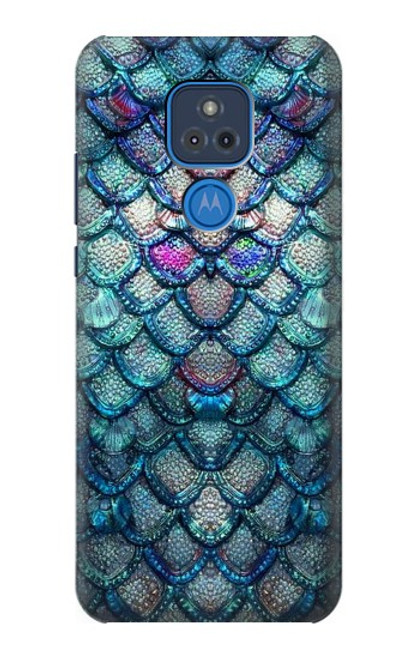 S3809 Écaille de poisson sirène Etui Coque Housse pour Motorola Moto G Play (2021)