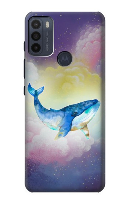 S3802 Rêve Baleine Pastel Fantaisie Etui Coque Housse pour Motorola Moto G50