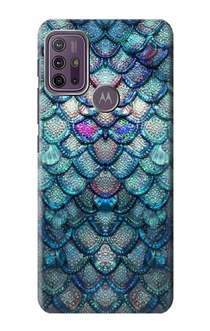 S3809 Écaille de poisson sirène Etui Coque Housse pour Motorola Moto G10 Power