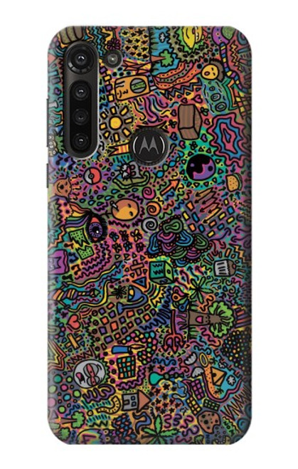 S3815 Art psychédélique Etui Coque Housse pour Motorola Moto G8 Power