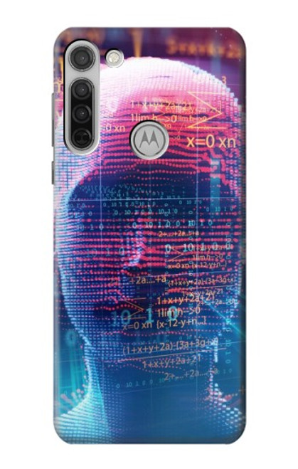 S3800 Visage humain numérique Etui Coque Housse pour Motorola Moto G8