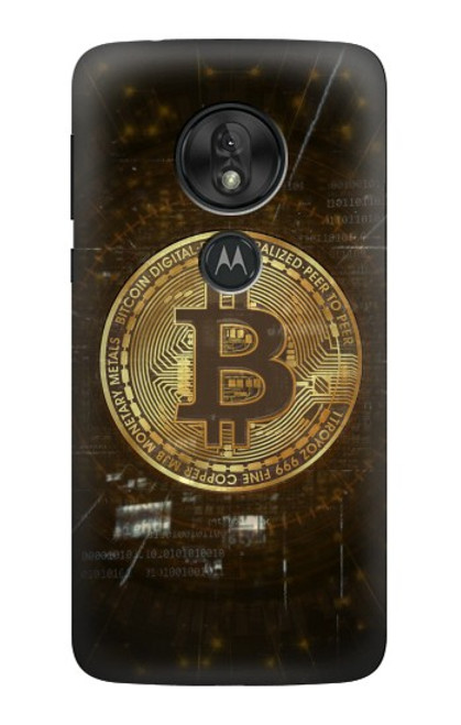 S3798 Crypto-monnaie Bitcoin Etui Coque Housse pour Motorola Moto G7 Play