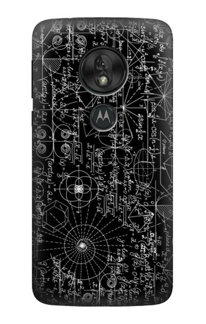 S3808 Tableau noir de mathématiques Etui Coque Housse pour Motorola Moto G7 Play