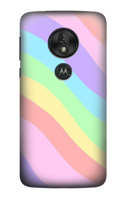 S3810 Vague d'été licorne pastel Etui Coque Housse pour Motorola Moto G7 Play