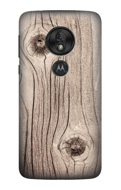 S3822 Graphique de la texture du bois imprimé Etui Coque Housse pour Motorola Moto G7 Power