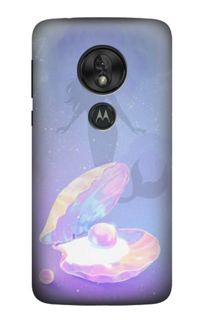 S3823 Beauté Perle Sirène Etui Coque Housse pour Motorola Moto G7 Power