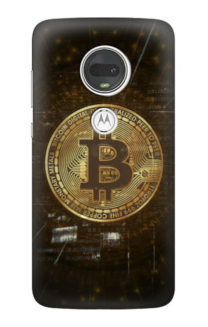 S3798 Crypto-monnaie Bitcoin Etui Coque Housse pour Motorola Moto G7, Moto G7 Plus