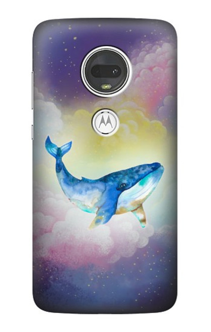 S3802 Rêve Baleine Pastel Fantaisie Etui Coque Housse pour Motorola Moto G7, Moto G7 Plus