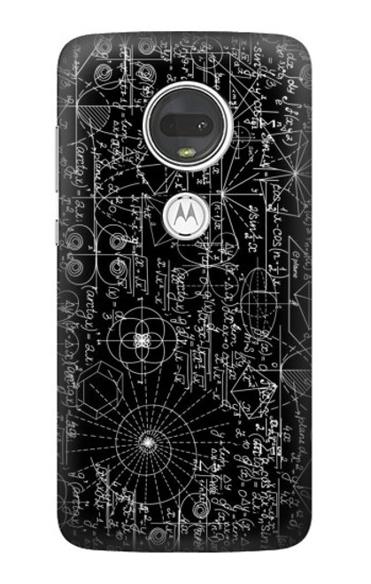 S3808 Tableau noir de mathématiques Etui Coque Housse pour Motorola Moto G7, Moto G7 Plus