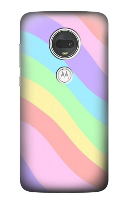 S3810 Vague d'été licorne pastel Etui Coque Housse pour Motorola Moto G7, Moto G7 Plus