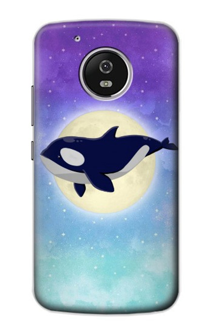 S3807 Killer Whale Orca Lune Pastel Fantaisie Etui Coque Housse pour Motorola Moto G5