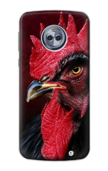 S3797 Poulet Coq Etui Coque Housse pour Motorola Moto X4