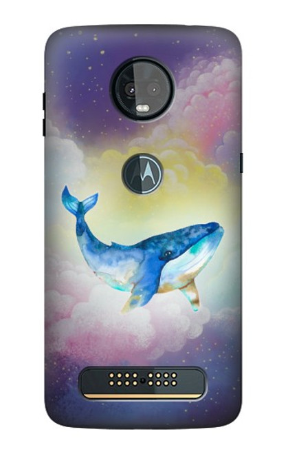 S3802 Rêve Baleine Pastel Fantaisie Etui Coque Housse pour Motorola Moto Z3, Z3 Play