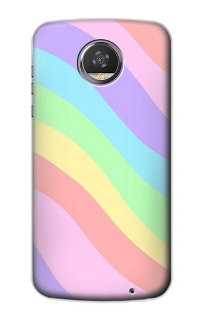 S3810 Vague d'été licorne pastel Etui Coque Housse pour Motorola Moto Z2 Play, Z2 Force