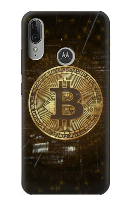 S3798 Crypto-monnaie Bitcoin Etui Coque Housse pour Motorola Moto E6 Plus, Moto E6s