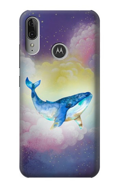 S3802 Rêve Baleine Pastel Fantaisie Etui Coque Housse pour Motorola Moto E6 Plus, Moto E6s