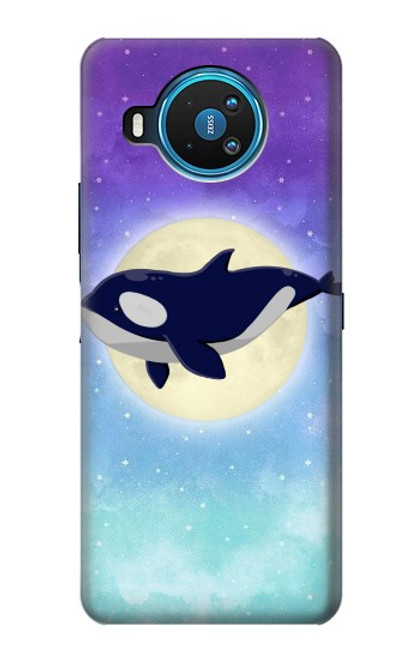 S3807 Killer Whale Orca Lune Pastel Fantaisie Etui Coque Housse pour Nokia 8.3 5G