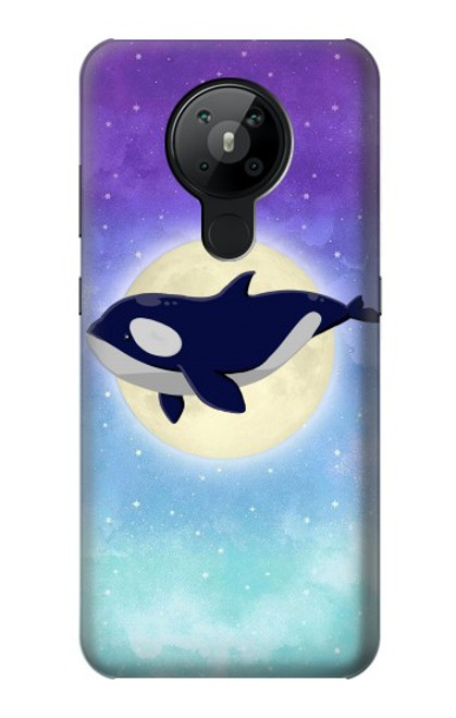 S3807 Killer Whale Orca Lune Pastel Fantaisie Etui Coque Housse pour Nokia 5.3