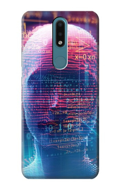 S3800 Visage humain numérique Etui Coque Housse pour Nokia 2.4