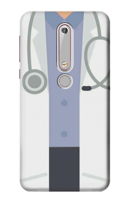 S3801 Costume de docteur Etui Coque Housse pour Nokia 6.1, Nokia 6 2018