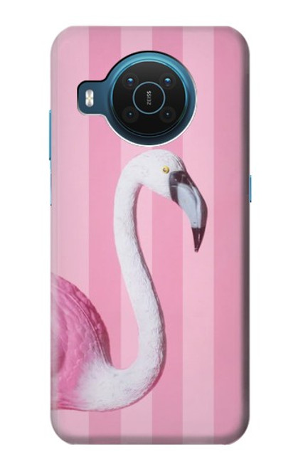 S3805 Flamant Rose Pastel Etui Coque Housse pour Nokia X20