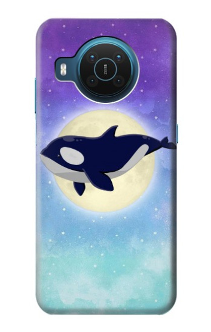S3807 Killer Whale Orca Lune Pastel Fantaisie Etui Coque Housse pour Nokia X20