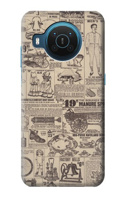 S3819 Papier Vintage rétro Etui Coque Housse pour Nokia X20