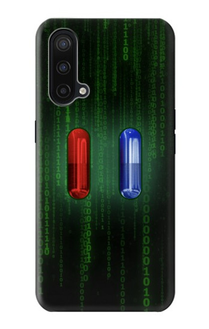 S3816 Comprimé Rouge Comprimé Bleu Capsule Etui Coque Housse pour OnePlus Nord CE 5G