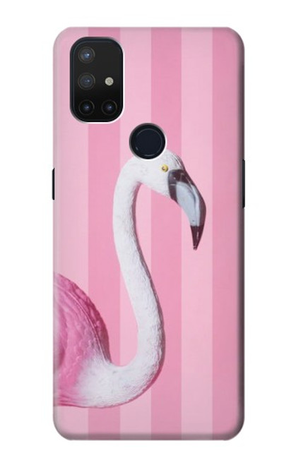 S3805 Flamant Rose Pastel Etui Coque Housse pour OnePlus Nord N10 5G