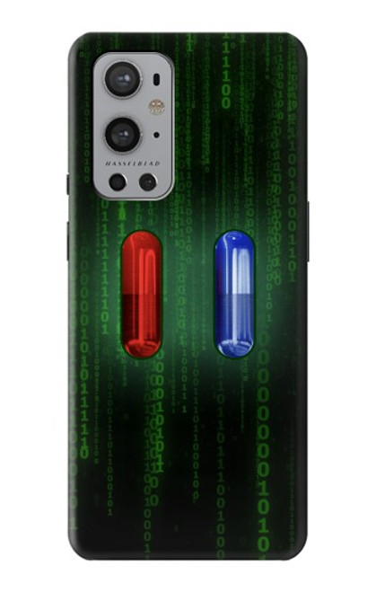 S3816 Comprimé Rouge Comprimé Bleu Capsule Etui Coque Housse pour OnePlus 9 Pro