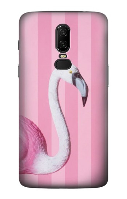 S3805 Flamant Rose Pastel Etui Coque Housse pour OnePlus 6