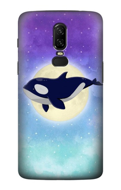 S3807 Killer Whale Orca Lune Pastel Fantaisie Etui Coque Housse pour OnePlus 6