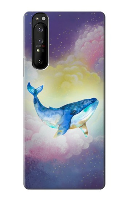 S3802 Rêve Baleine Pastel Fantaisie Etui Coque Housse pour Sony Xperia 1 III