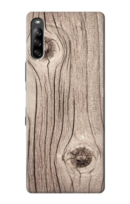 S3822 Graphique de la texture du bois imprimé Etui Coque Housse pour Sony Xperia L4