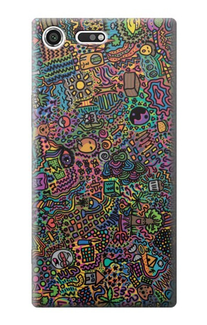 S3815 Art psychédélique Etui Coque Housse pour Sony Xperia XZ Premium