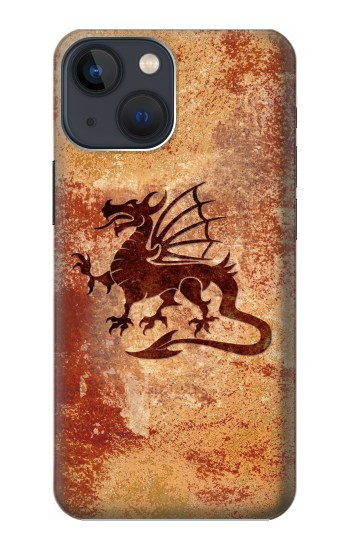S2485 Dragon métal Texture imprimé graphique Etui Coque Housse pour iPhone 13 mini