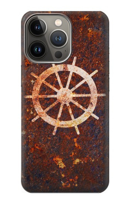 S2766 Roue de bateau Rusty Texture Etui Coque Housse pour iPhone 13 Pro Max