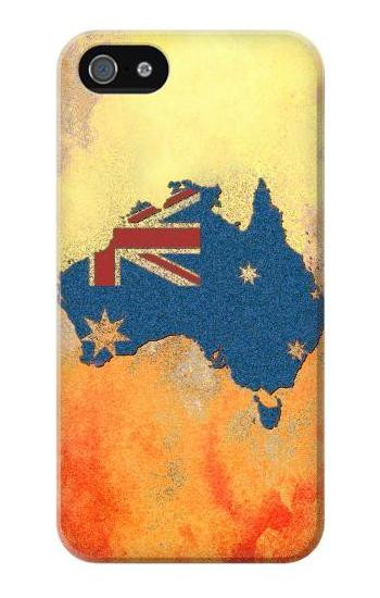 S2494 Australia Flag Map Rock Texture Etui Coque Housse pour iPhone 5 5S SE