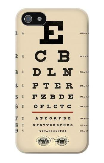 S2502 Eye Exam Chart Decorative Decoupage Poster Etui Coque Housse pour iPhone 5 5S SE