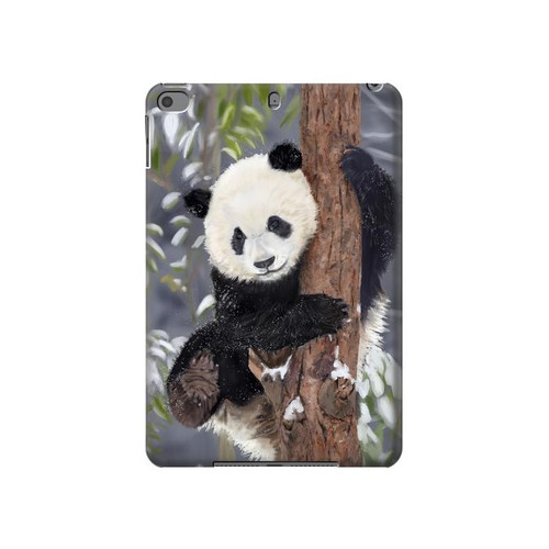 S3793 Peinture de neige mignon bébé panda Etui Coque Housse pour iPad mini 4, iPad mini 5, iPad mini 5 (2019)