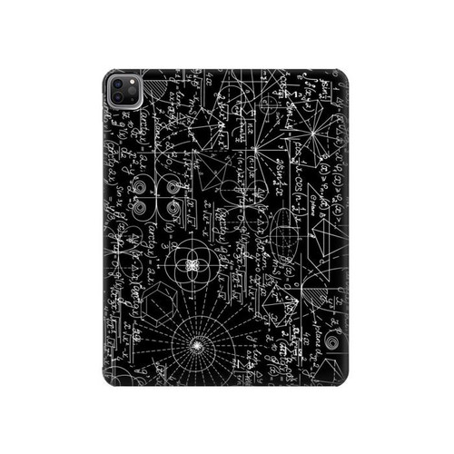 S3808 Tableau noir de mathématiques Etui Coque Housse pour iPad Pro 12.9 (2022,2021,2020,2018, 3rd, 4th, 5th, 6th)