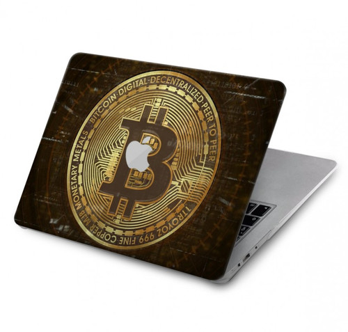 S3798 Crypto-monnaie Bitcoin Etui Coque Housse pour MacBook Air 13″ - A1369, A1466
