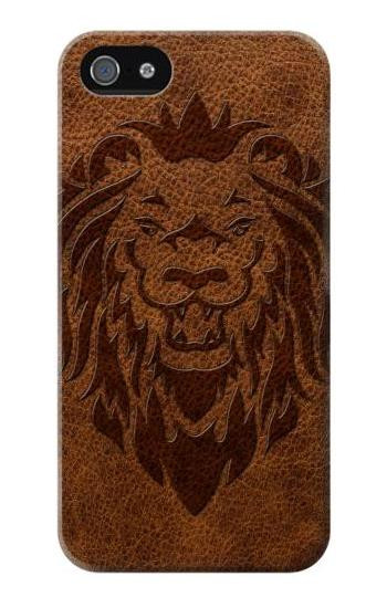 S2529 Leo Zodiac Tattoo Brown Graphic Print Etui Coque Housse pour iPhone 5 5S SE