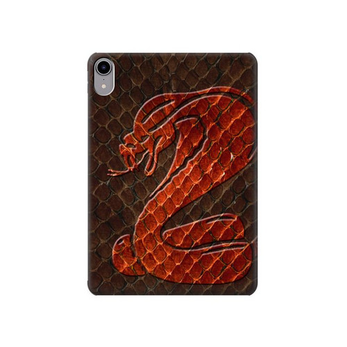 S0663 Cobra Serpent Peau Etui Coque Housse pour iPad mini 6 7, iPad mini (2021,2024)
