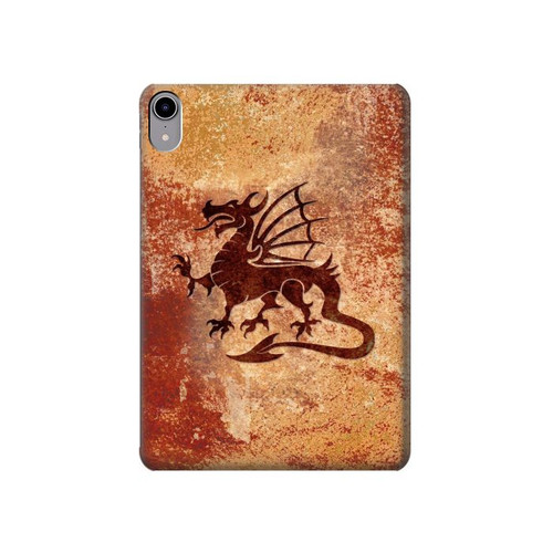 S2485 Dragon métal Texture imprimé graphique Etui Coque Housse pour iPad mini 6 7, iPad mini (2021,2024)