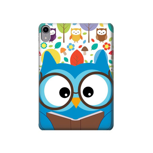 S2521 Nerd Mignon Chouette Dessin animé Etui Coque Housse pour iPad mini 6 7, iPad mini (2021,2024)