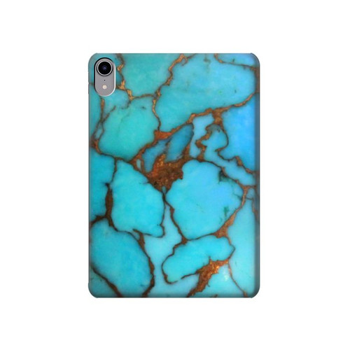S2685 Aqua Turquoise imprimé graphique Gemme Etui Coque Housse pour iPad mini 6 7, iPad mini (2021,2024)