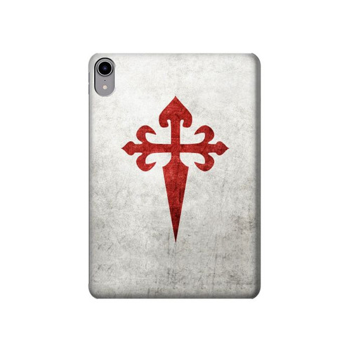 S3200 Ordre de Santiago Croix de Saint-Jacques Etui Coque Housse pour iPad mini 6 7, iPad mini (2021,2024)