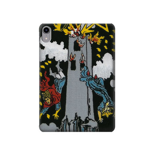 S3745 Carte de tarot la tour Etui Coque Housse pour iPad mini 6 7, iPad mini (2021,2024)